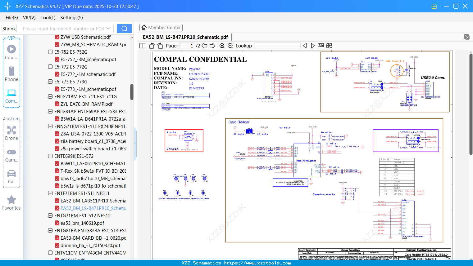 Laptop ACER EA52_BM_LS-B471PR10_Schematic